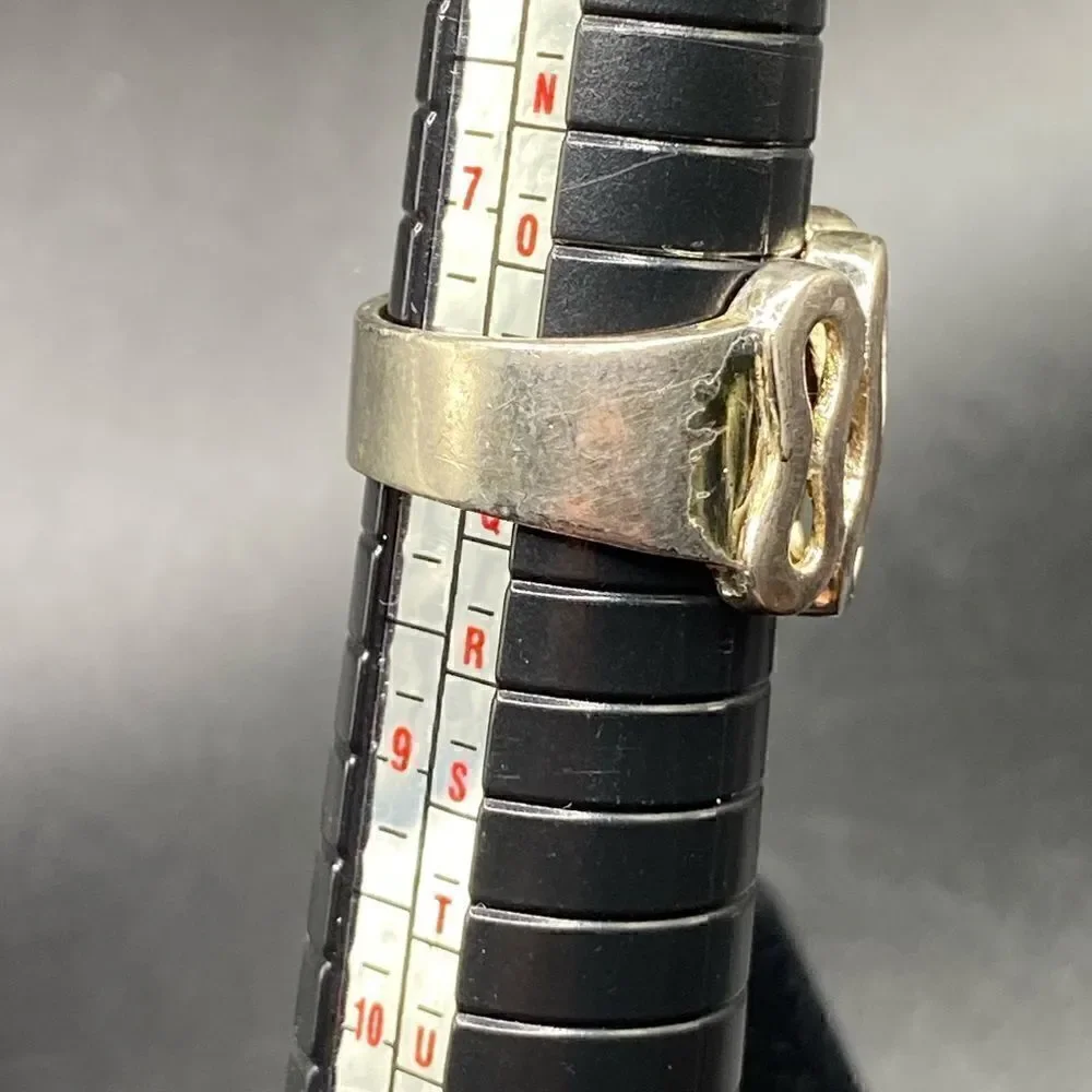 Sterling silver 925 FAS marked swirl ring significant in size see pic for size